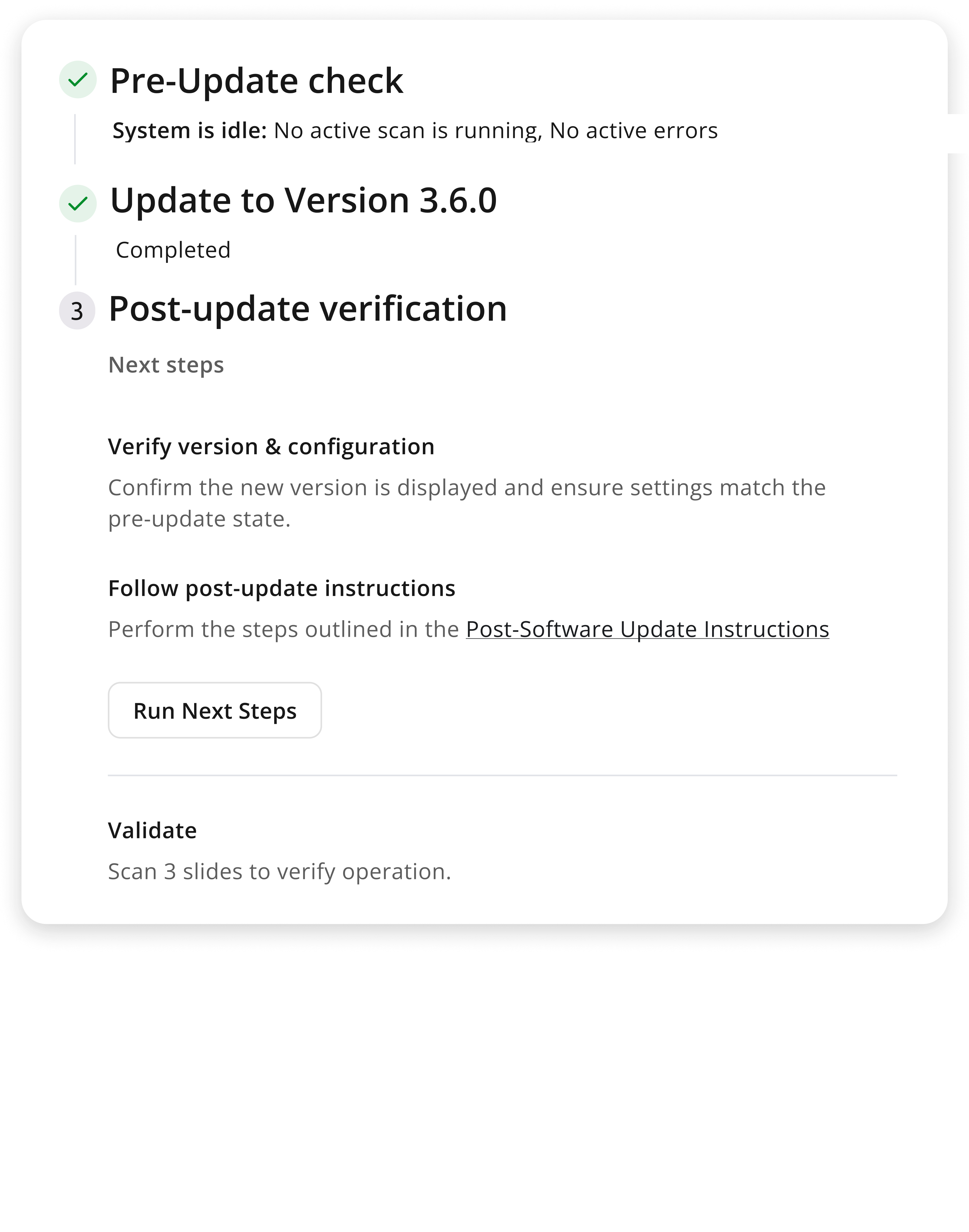 Verified state: post-update verification complete
